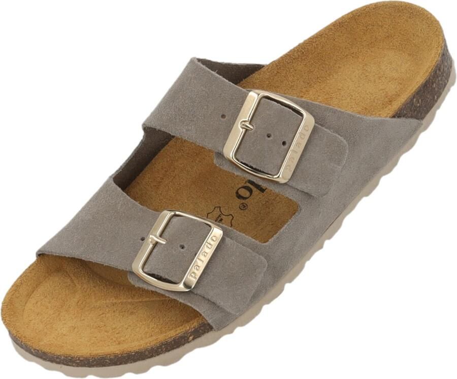 Palado Muiltjes ' Korfu Suede Premium Leather' grijs