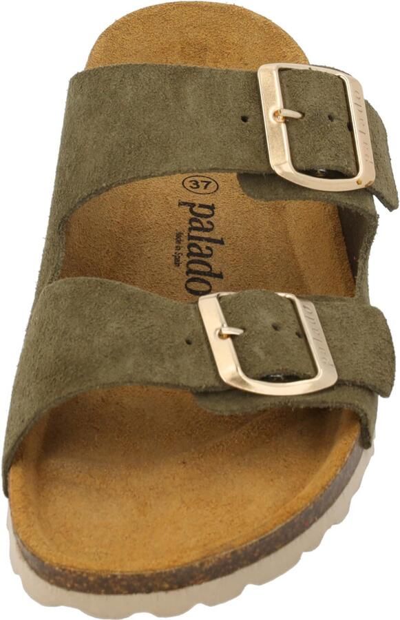 Palado Muiltjes ' Korfu Suede Premium Leather' kaki - Foto 3