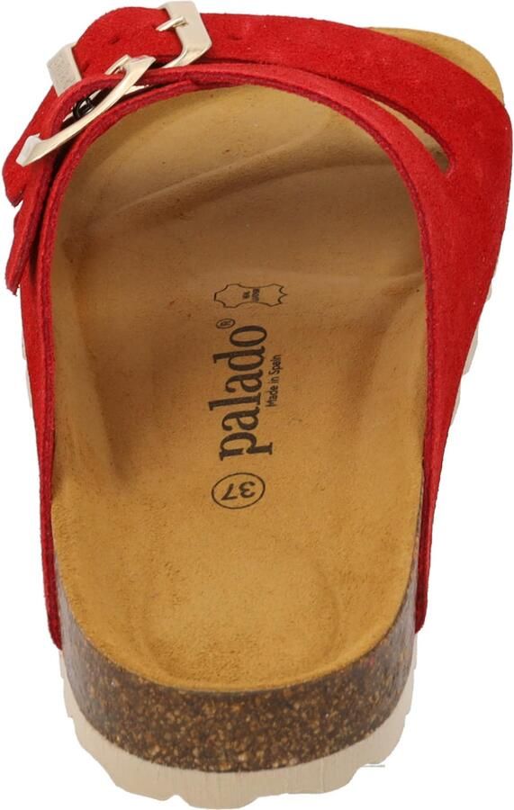 Palado Muiltjes ' Korfu Suede Premium Leather' rood - Foto 3