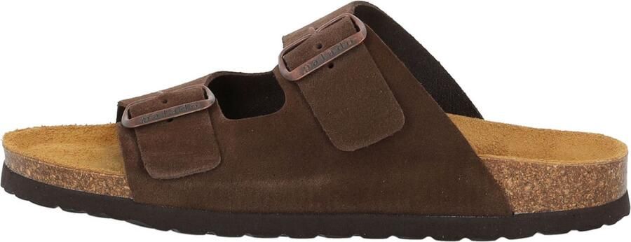 Palado Muiltjes ' Korfu Velours Premium Leather' kastanjebruin