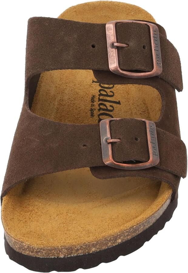 Palado Muiltjes ' Korfu Velours Premium Leather' kastanjebruin - Foto 3