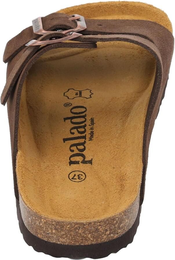 Palado Muiltjes ' Korfu Velours Premium Leather' kastanjebruin - Foto 4