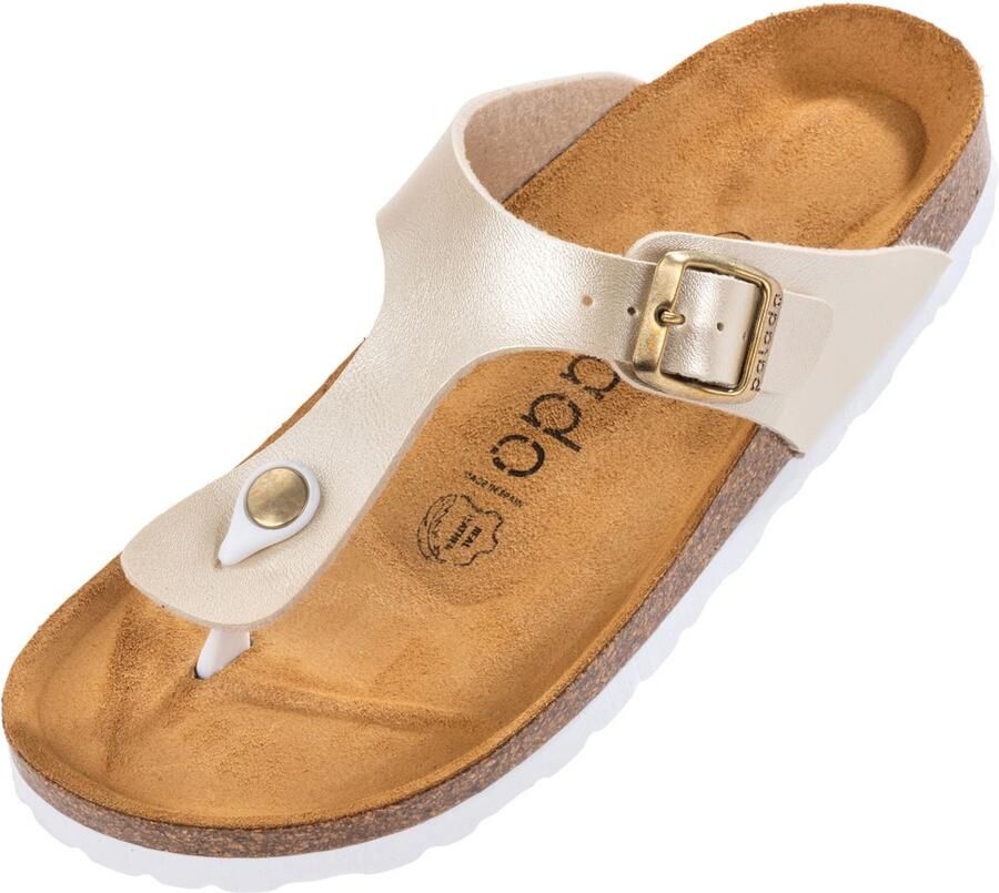 Palado Teenslipper 'Kos Metallic' crème