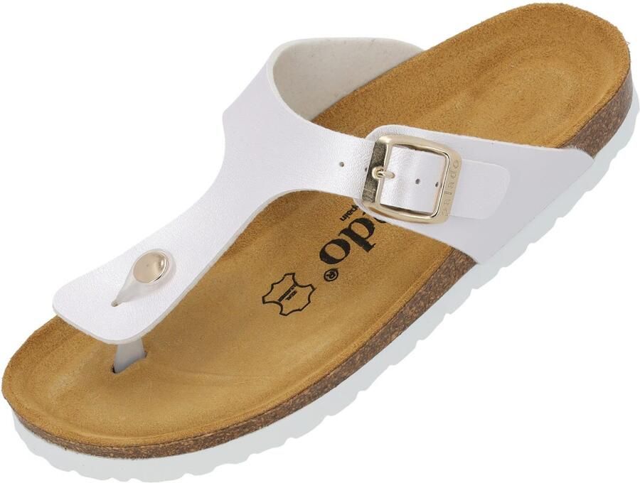 Palado Teenslipper 'Kos Metallic' wit