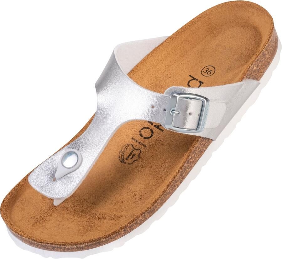 Palado Teenslipper 'Kos Metallic' zilver