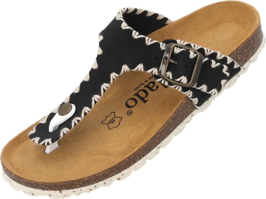 Palado Teenslipper ' Kos Stitch' zwart