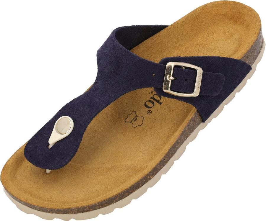 Palado Teenslipper ' Kos Suede Premium Leather' donkerblauw