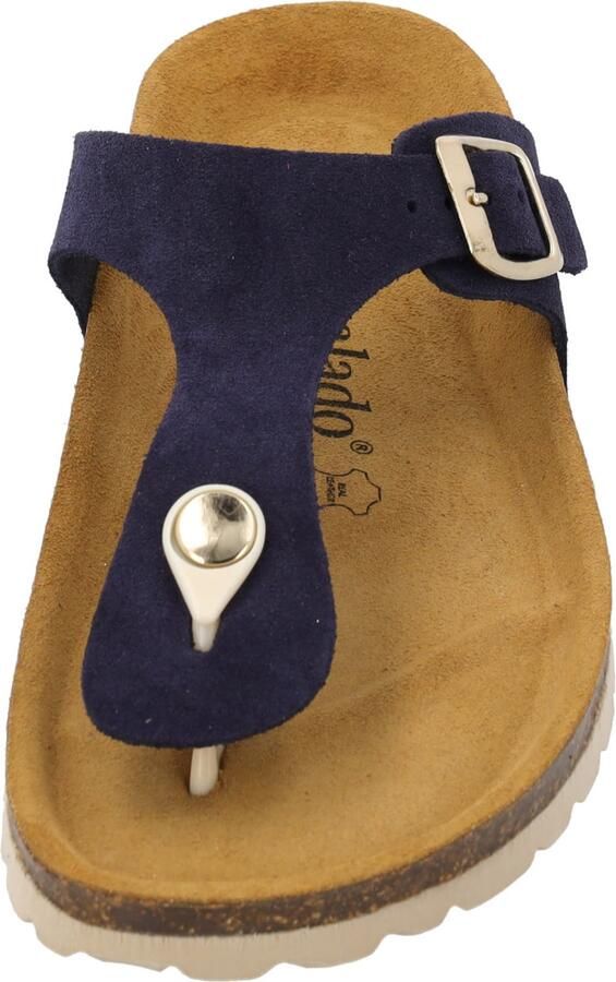 Palado Teenslipper ' Kos Suede Premium Leather' donkerblauw - Foto 2