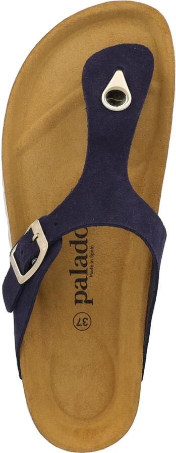Palado Teenslipper ' Kos Suede Premium Leather' donkerblauw - Foto 4