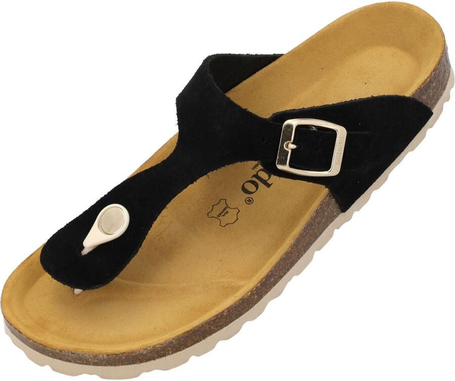 Palado Teenslipper ' Kos Suede Premium Leather' zwart