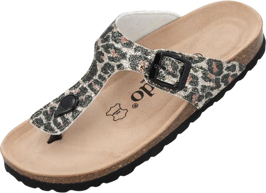 Palado Teenslipper ' Kos Wild' beige bruin zwart