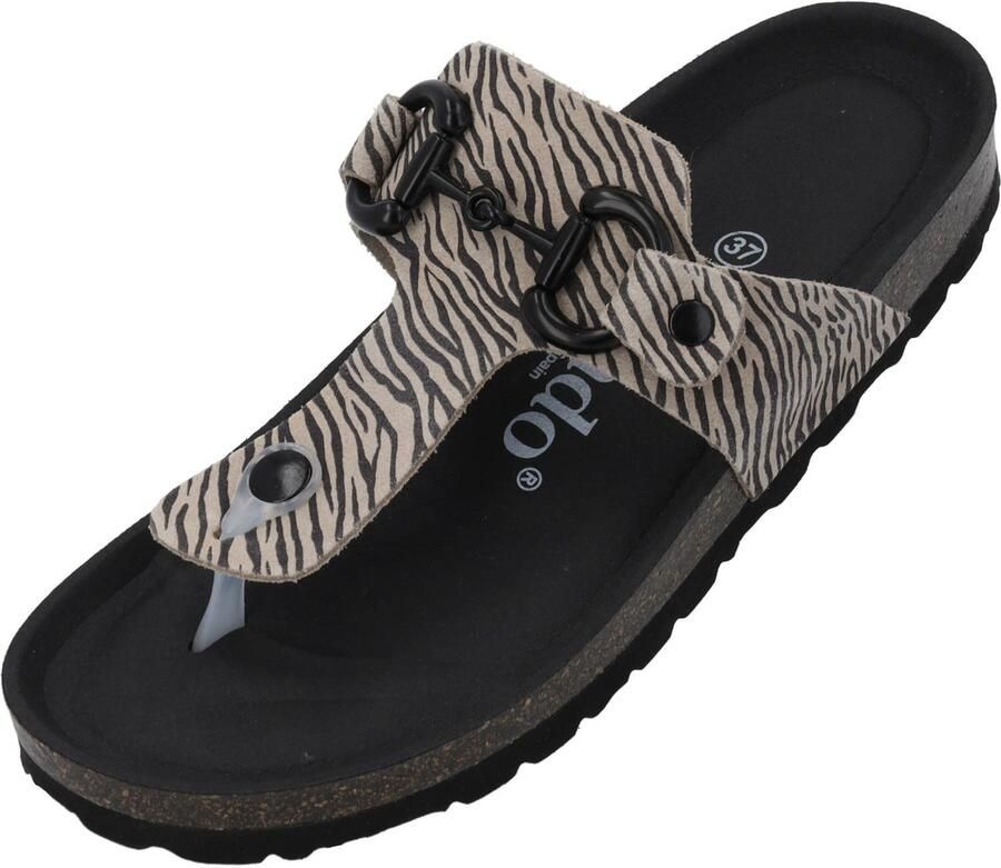 Palado Teenslipper ' Kos Zebra' beige