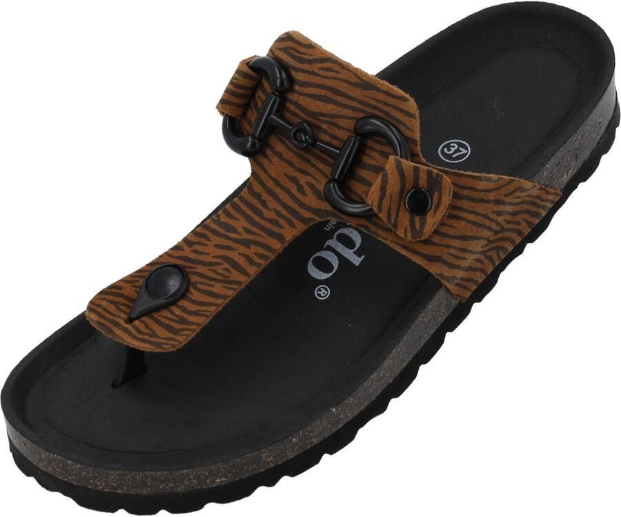 Palado Teenslipper ' Kos Zebra' bruin