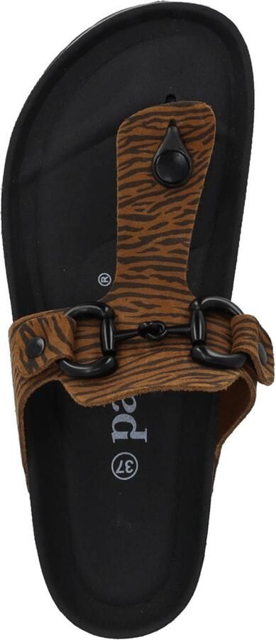 Palado Teenslipper ' Kos Zebra' bruin - Foto 4