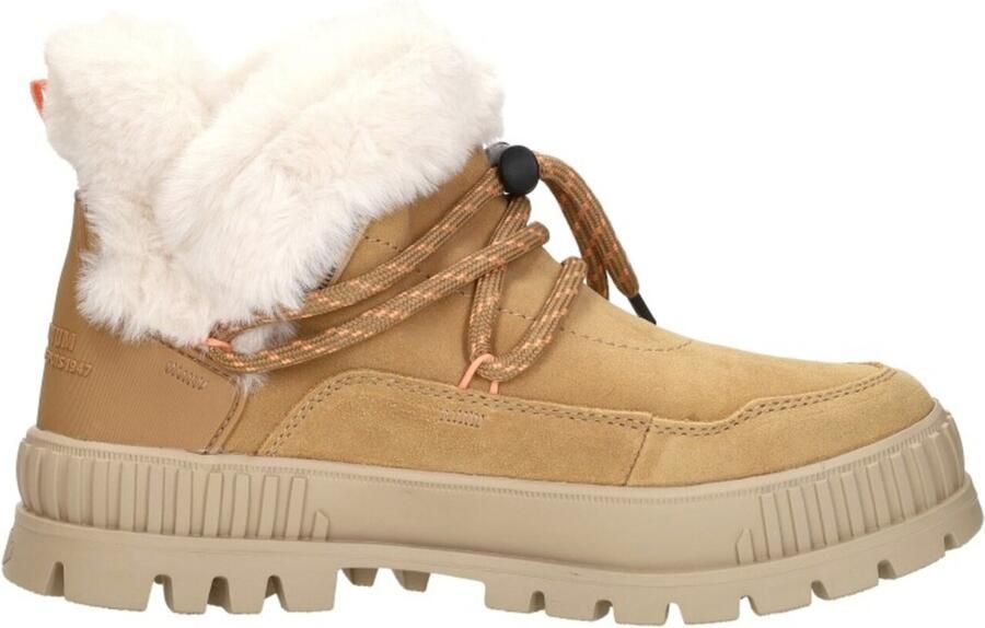 Palladium PALLASHOCK LO HIVER Hoge sneakers Veterboots Dames veterschoenen Dames sneakersHalf-hoge schoenen Cognac