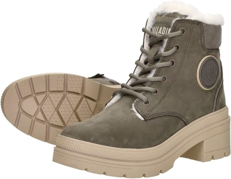 Palladium PALLARISE NBK WL Hoge sneakers Veterboots Dames veterschoenen Dames sneakersHalf-hoge schoenen Groen - Foto 9