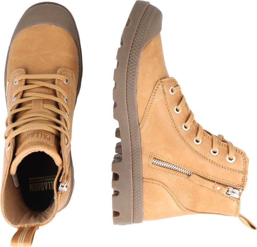 Palladium Pampa HI ZIP LTH ESS Heren Laarzen Schoenen Boots Leer Bruin 76888-252-M - Foto 3