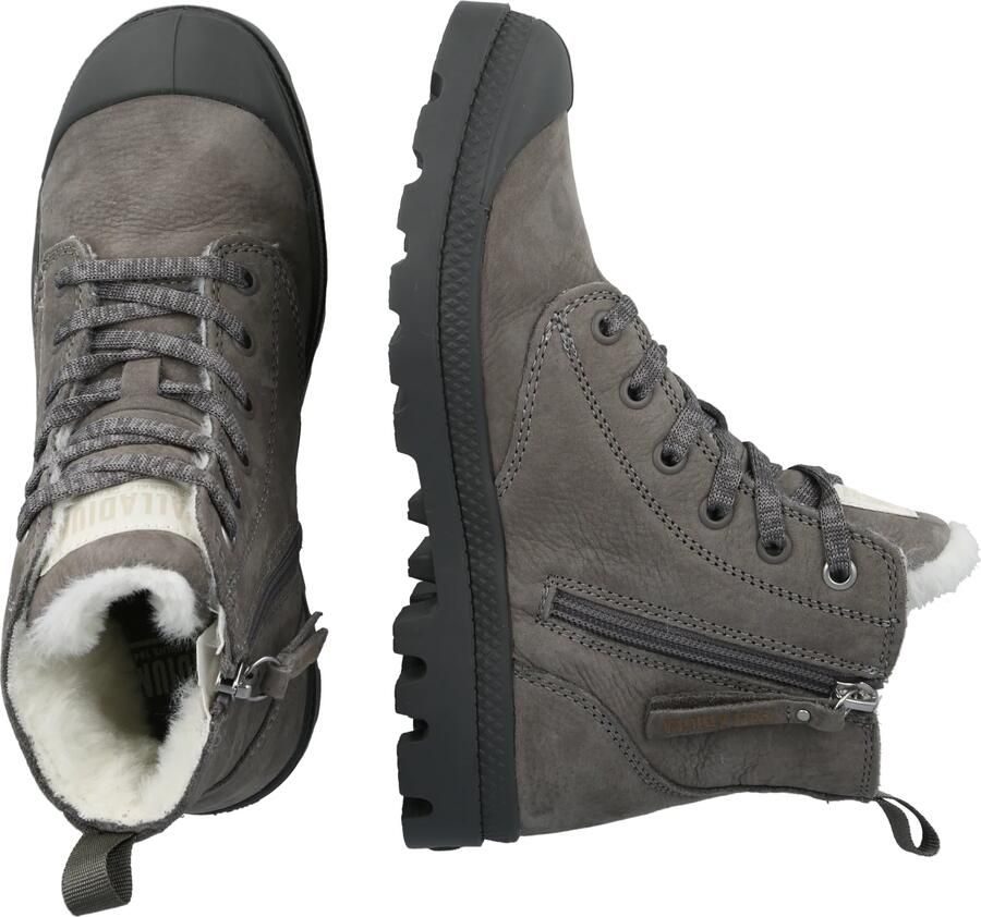 Palladium PAMPA HI ZIP WL Hoge sneakers Hoge sneakers Veterboots Dames veterschoenen Dames sneakersVrije tijd half-hoogHalf-hoge schoenen Heren veterschoen Heren sneakers Grijs - Foto 11
