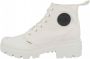 Palladium Pallabase Veterboots wit Canvas Dames - Thumbnail 4
