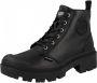 Palladium Pallabase Leather Veterboot Dames Zwart - Thumbnail 2