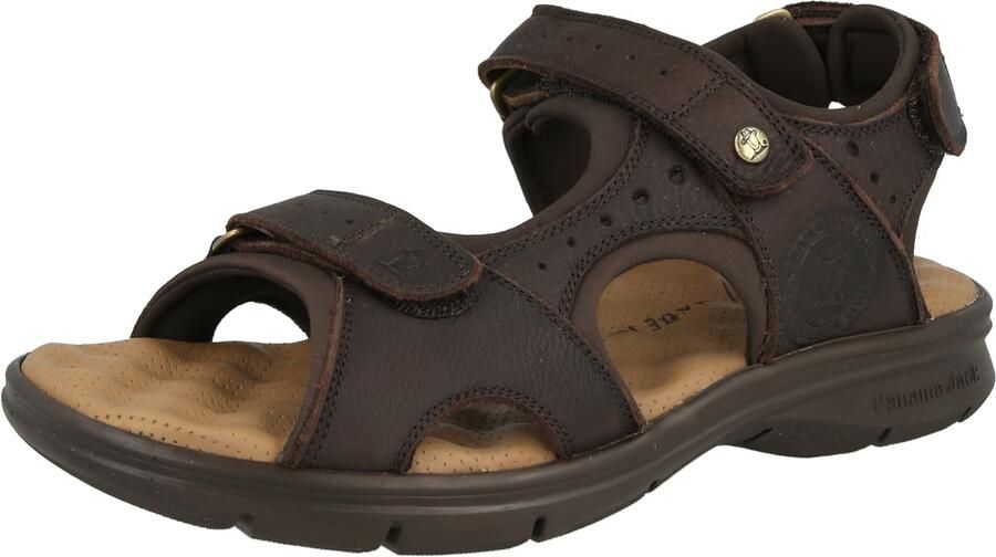 Panama Jack Platte Sandalen met Plakband Brown Heren - Foto 6