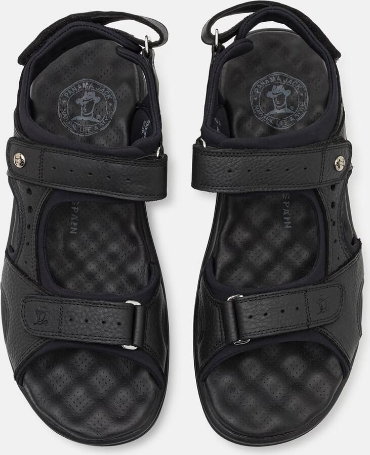 Panama Jack Platte Sandalen met Plakband Black Heren - Foto 7