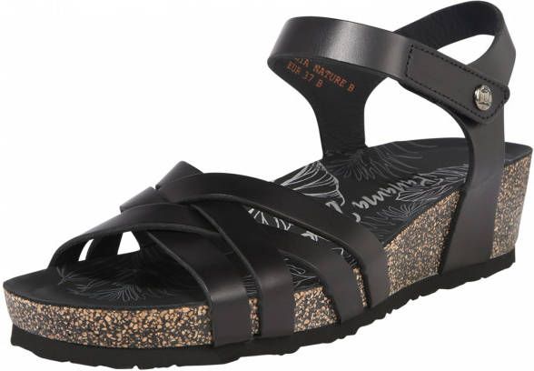 Panama Jack CHIA NATURE B2 PULL UP Volwassenen Sandalen met hakDames  Sandalen Kleur Zwart - Schoenen.nl