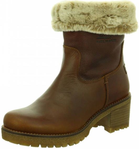 Panama Jack Dameslaarzen van leer met middelhoge hak en rits Brown Dames - Foto 17