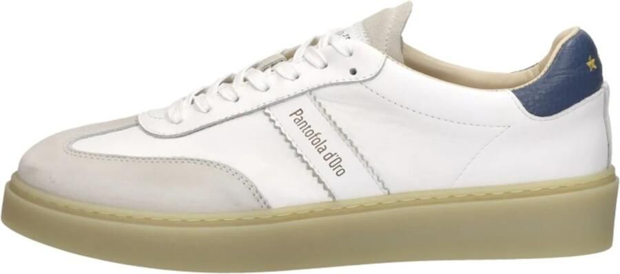Pantofola d'Oro Argentario leren sneakers wit lichtbeige