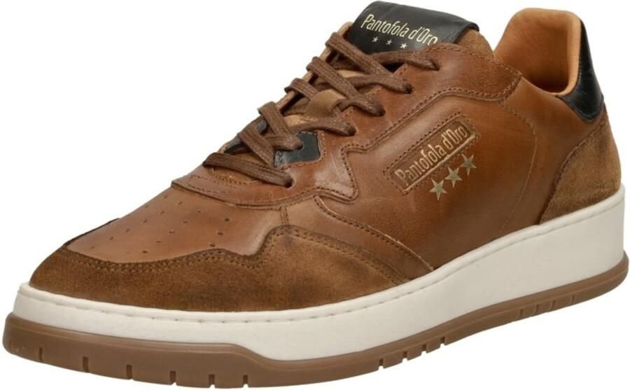 Pantofola d'Oro Sirmione Low Sneakers Leren Sneaker Heren Cognac - Foto 2