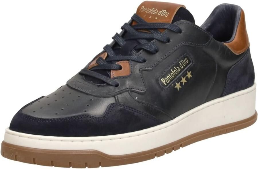 Pantofola d'Oro Sirmione Low Sneakers Leren Sneaker Heren Blauw