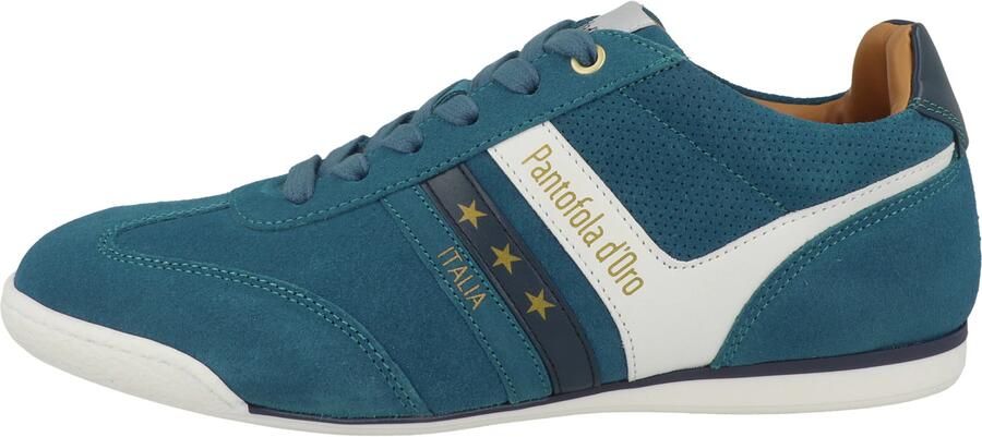 PANTOFOLA D'ORO Sneakers laag 'Vasto Suede' petrol wit