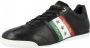 Pantofola d'Oro Imola Romagna Flag Sneakers Heren Leren Veterschoenen Zwart - Thumbnail 2