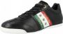 Pantofola d'Oro Imola Romagna Flag Sneakers Heren Leren Veterschoenen Zwart - Thumbnail 1