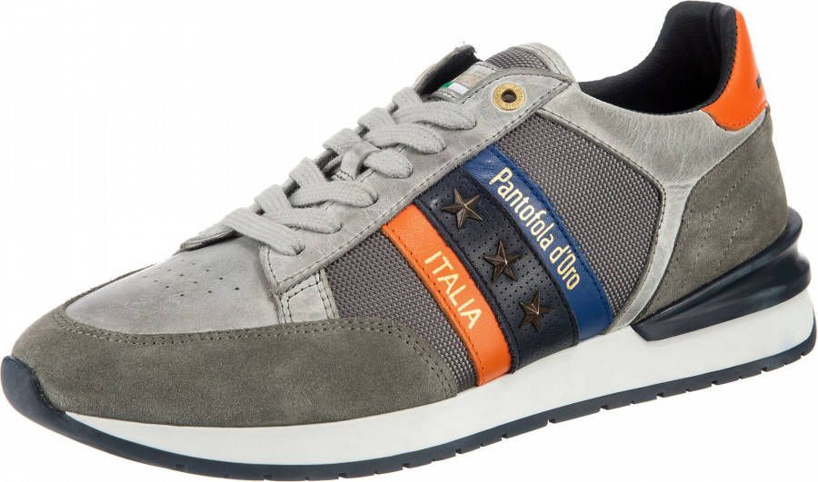 Pantofola d'Oro Ascoli Runner N Neon Sneakers Heren Leren Veterschoenen Grijs - Foto 3