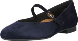 Paul Green Ballerina met riempjes donkerblauw