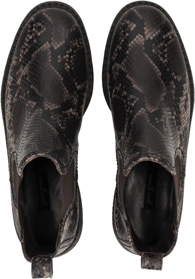 Paul Green Chelsea boots ecru donkerbruin - Foto 5
