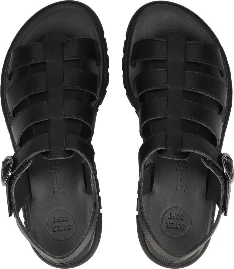 Paul Green 6204 Platte sandalenDames Sandalen Zwart - Foto 4
