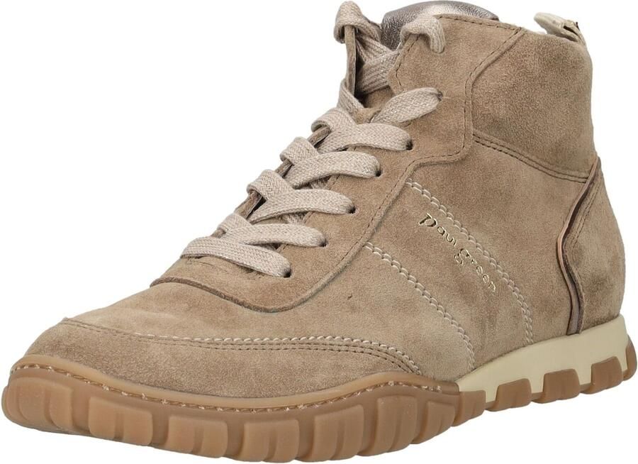 Paul Green Sneakers hoog lichtbruin
