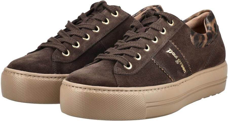 Paul Green Sneakers laag lichtbruin donkerbruin goud zwart - Foto 5
