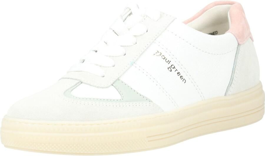 Paul Green Sneakers laag pastelgroen pastelroze wit