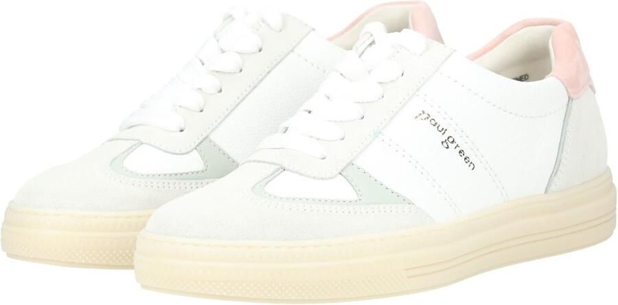 Paul Green Sneakers laag pastelgroen pastelroze wit - Foto 6