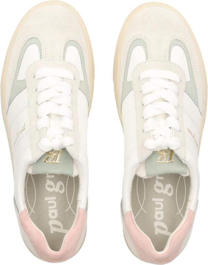 Paul Green Sneakers laag pastelgroen pastelroze wit - Foto 5