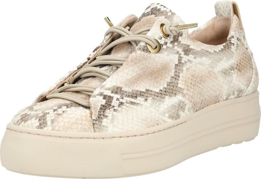 Paul Green Sneakers laag sand donkerbeige wit