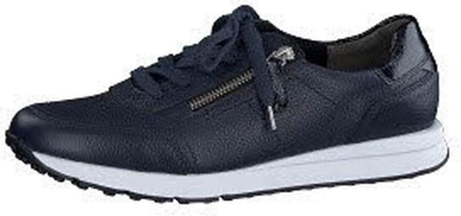 Paul Green Sportieve veterschoen 'Sneaker Low Damen 4085 327 Echtleder in blau' blauw