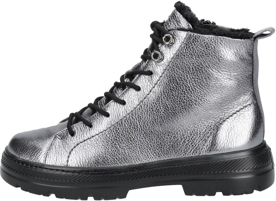 Paul Green Sneakers hoog 'Stiefeletten Boot Damen 5287-086 Echtleder in grau' zilver