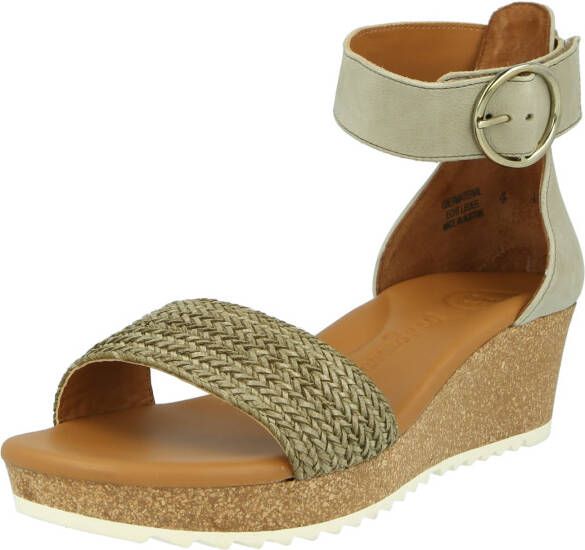 Paul Green 7793 Sandalen Met Sleehak Dames Groen - Schoenen.nl