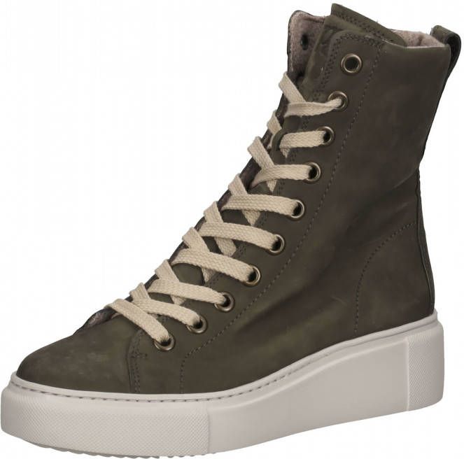 Paul Green Hoge veterschoen met warme voering van merinoswol Olijf - Foto 4