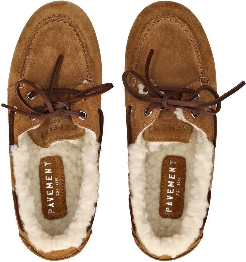 PAVEMENT Pavilde 24411 tan suede bootschoen met wol - Foto 3