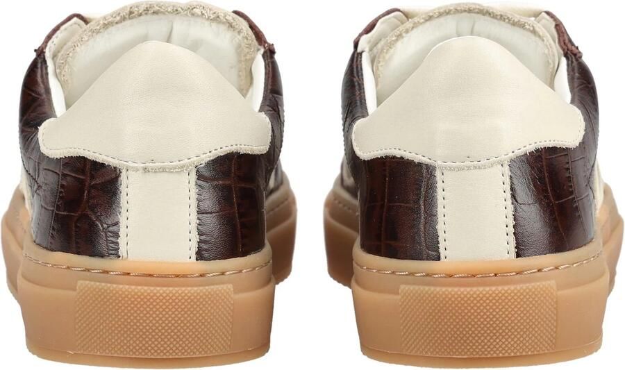 PAVEMENT Sneakers laag 'Kohia Croco' donkerbruin natuurwit - Foto 3